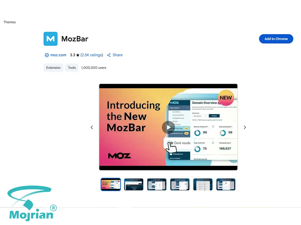 اکستنشن MozBar